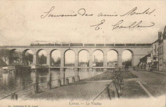 Postcard of Bridge engineered by Eugene Caillaux