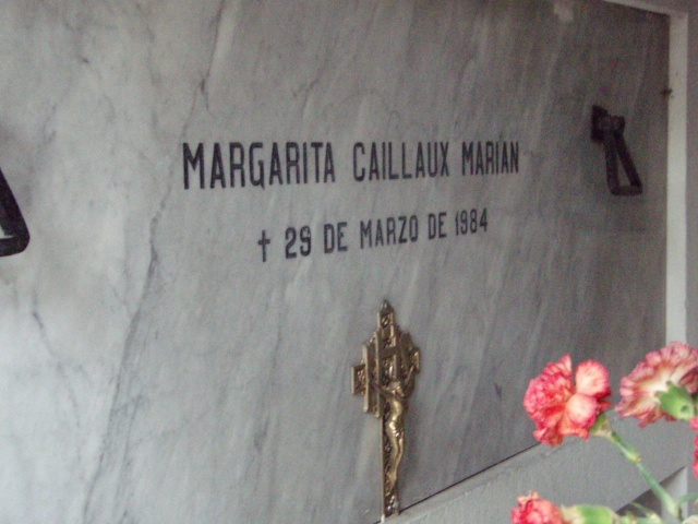 Tumba Caillaux Marian en Santiago CHILE