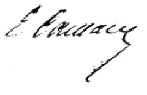 Eugne Alexandre Caillaux Thirion - Signature